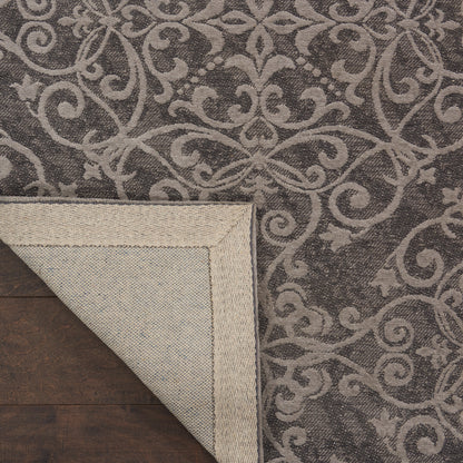 Nourison Home Damask  Grey  Traditional