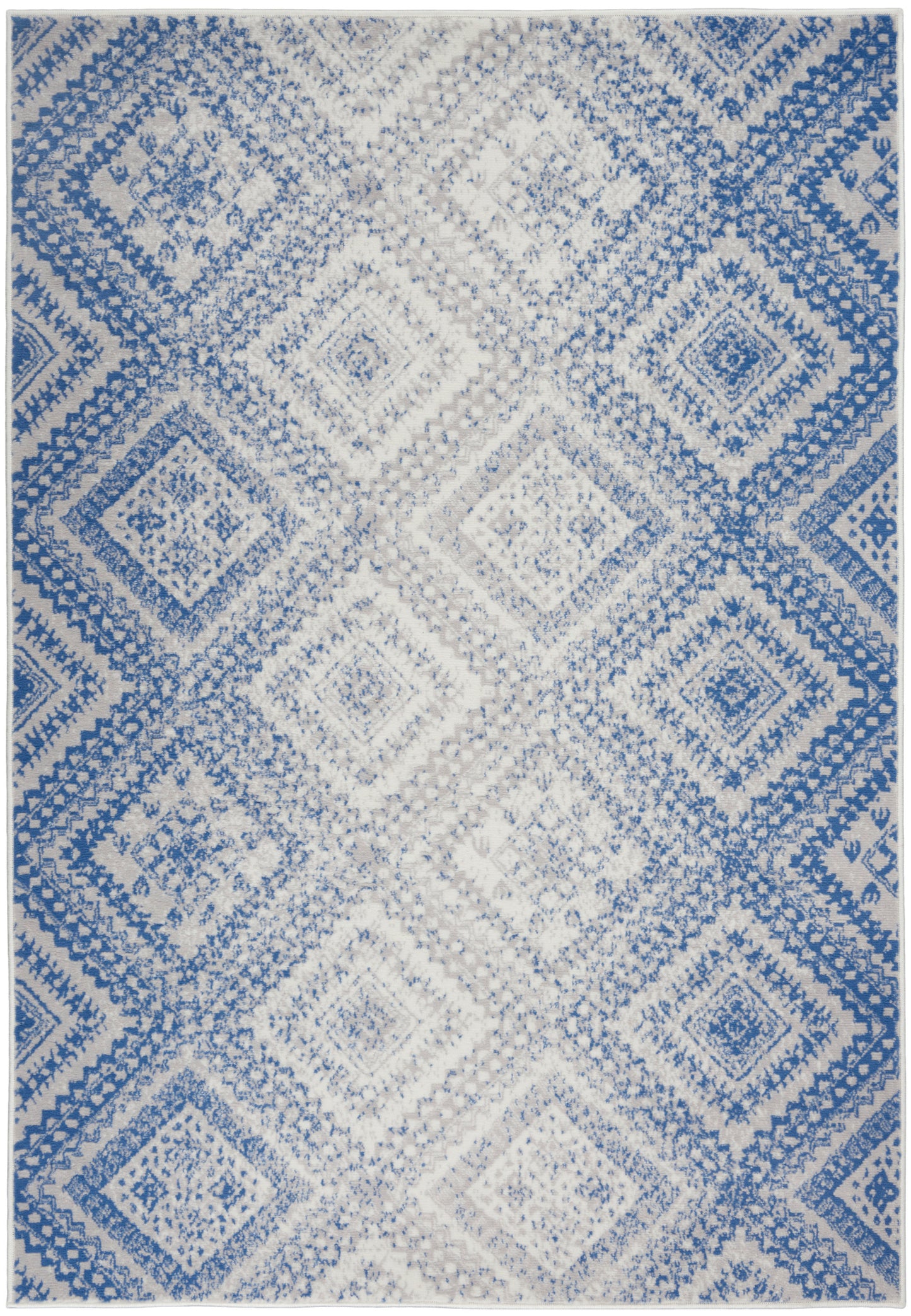 Nourison Home Whimsicle WHS17 Ivory Blue Contemporary Power-loomed Rug