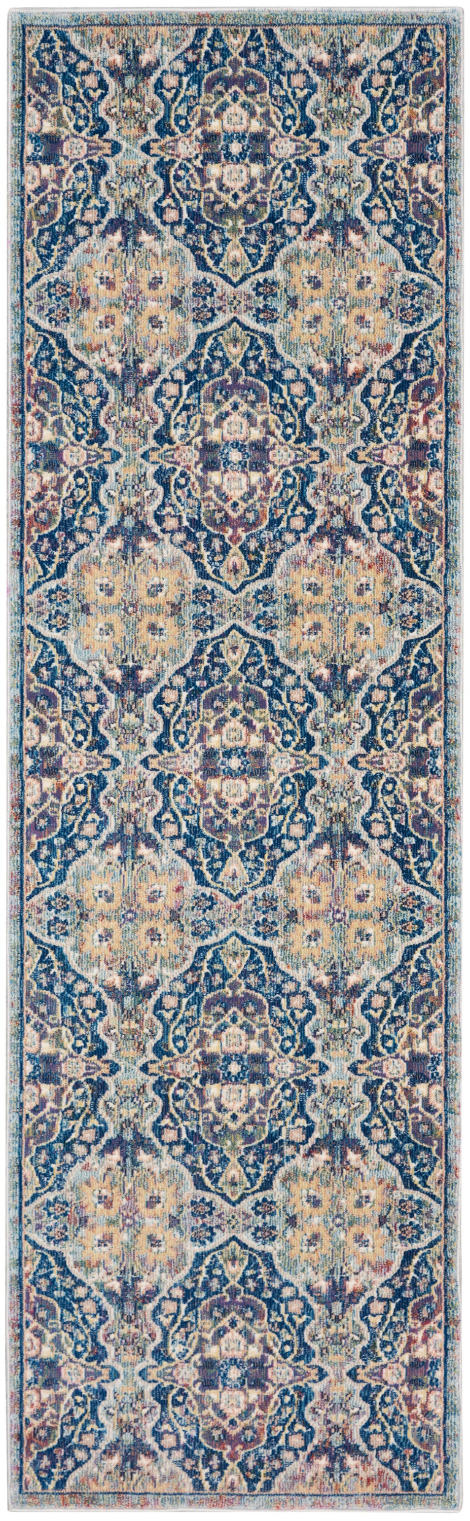 Nourison Home Ankara Global ANR16 Navy Multicolor Transitional Power-loomed Rug