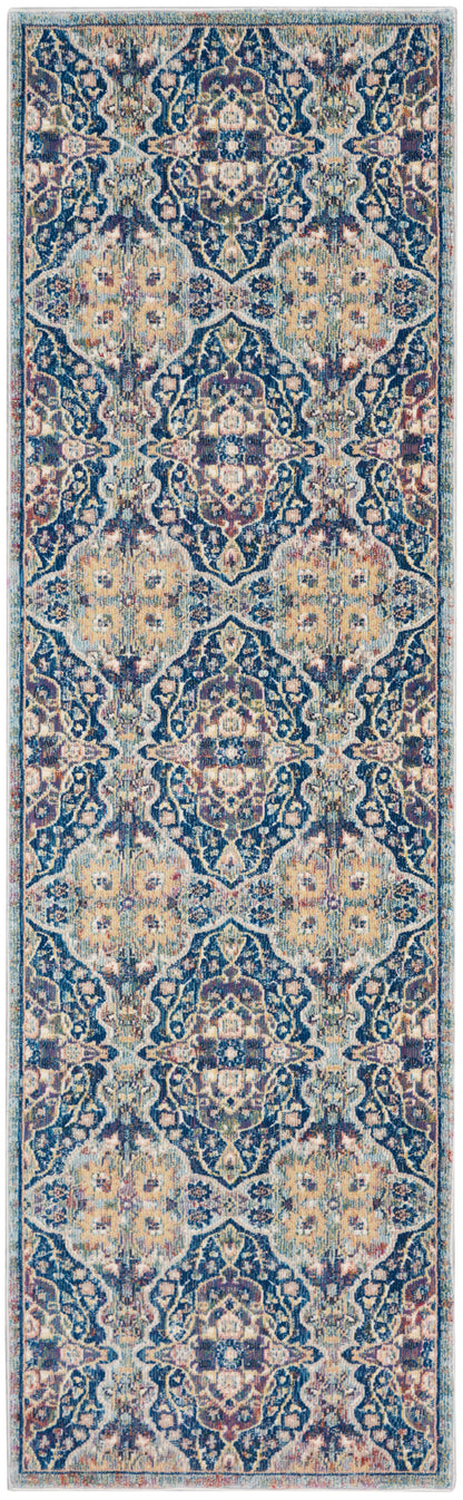 Nourison Home Ankara Global ANR16 Navy Multicolor Transitional Power-loomed Rug