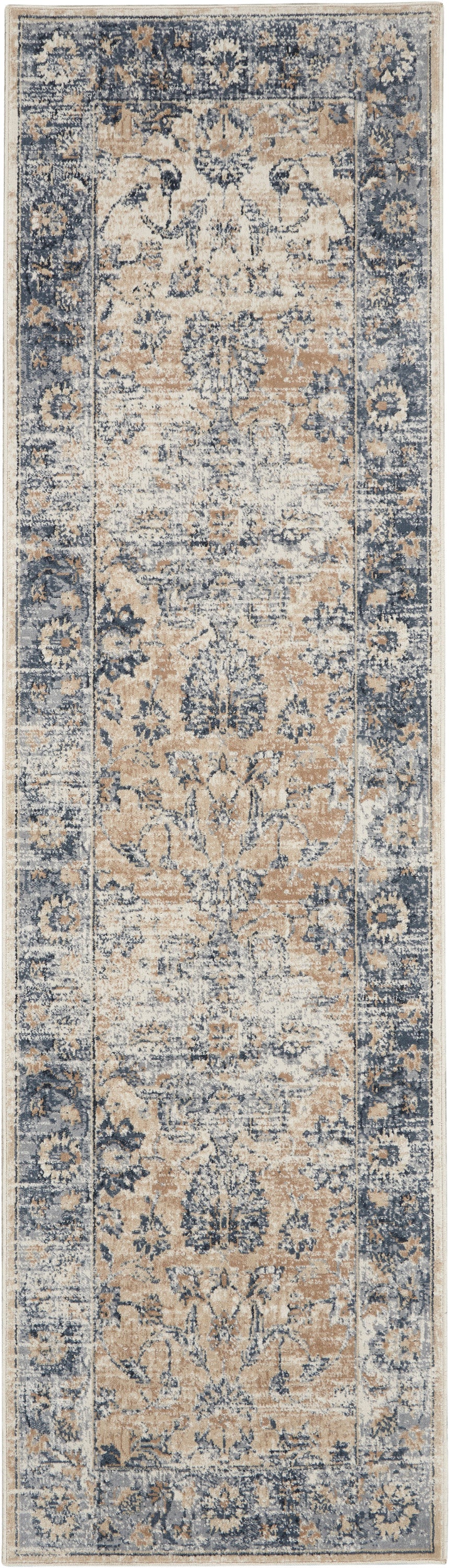 Nourison Home Malta MAI13 Blue Ivory Traditional Power-loomed Rug