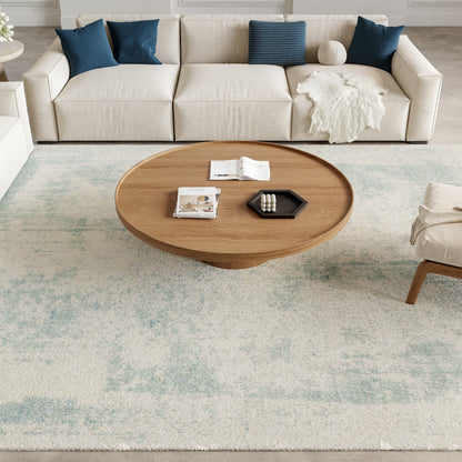 Nourison Home Harmony  Ivory Aqua  Contemporary