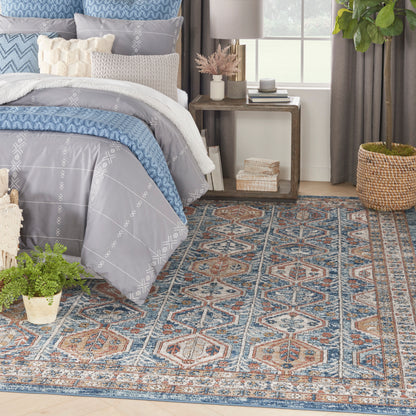 Nourison Home Quarry  Blue Multicolor  Contemporary