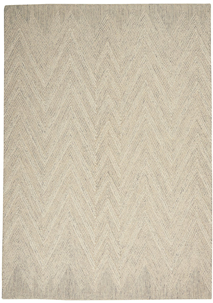 Nourison Home Interlock ITL04 Ivory Grey Contemporary Tufted Rug