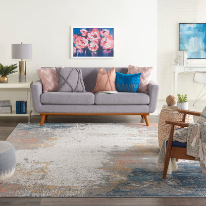 Nourison Home Rustic Textures  Grey Blue  Contemporary