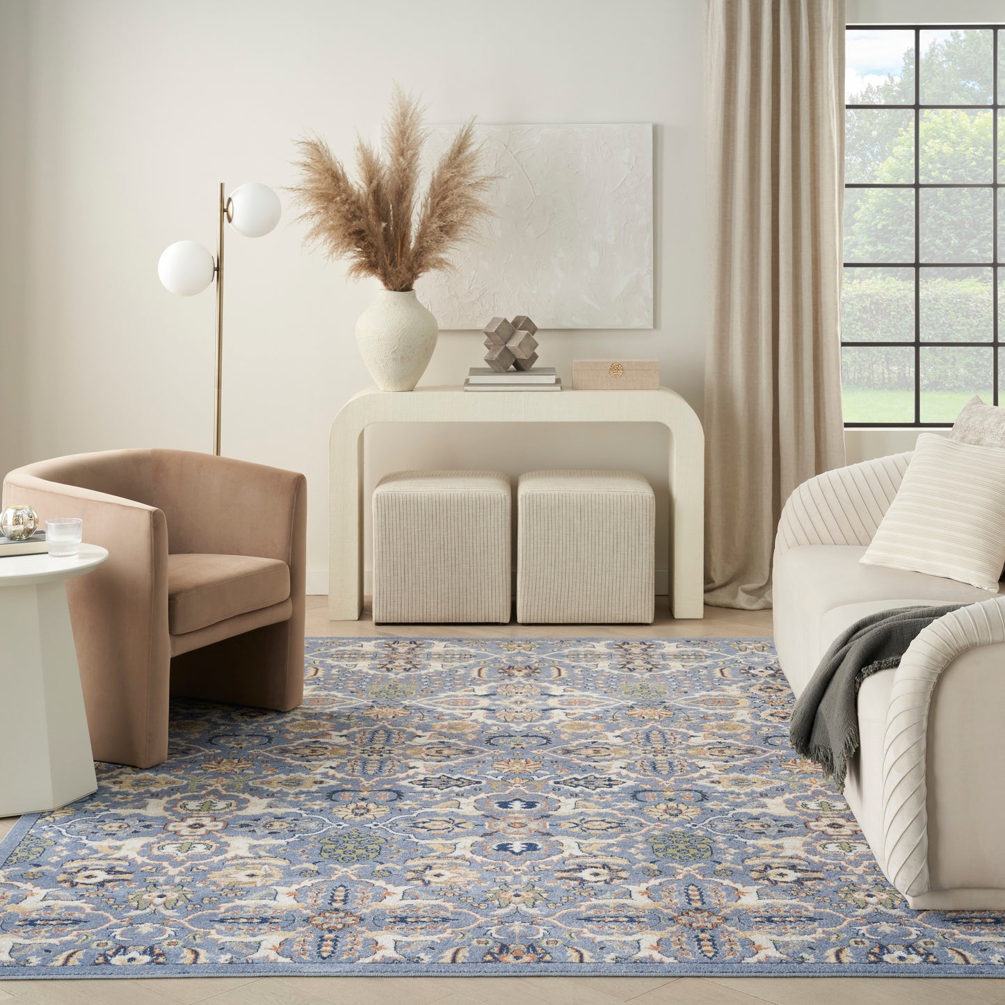 Nourison Home Allur  Light Blue  Transitional