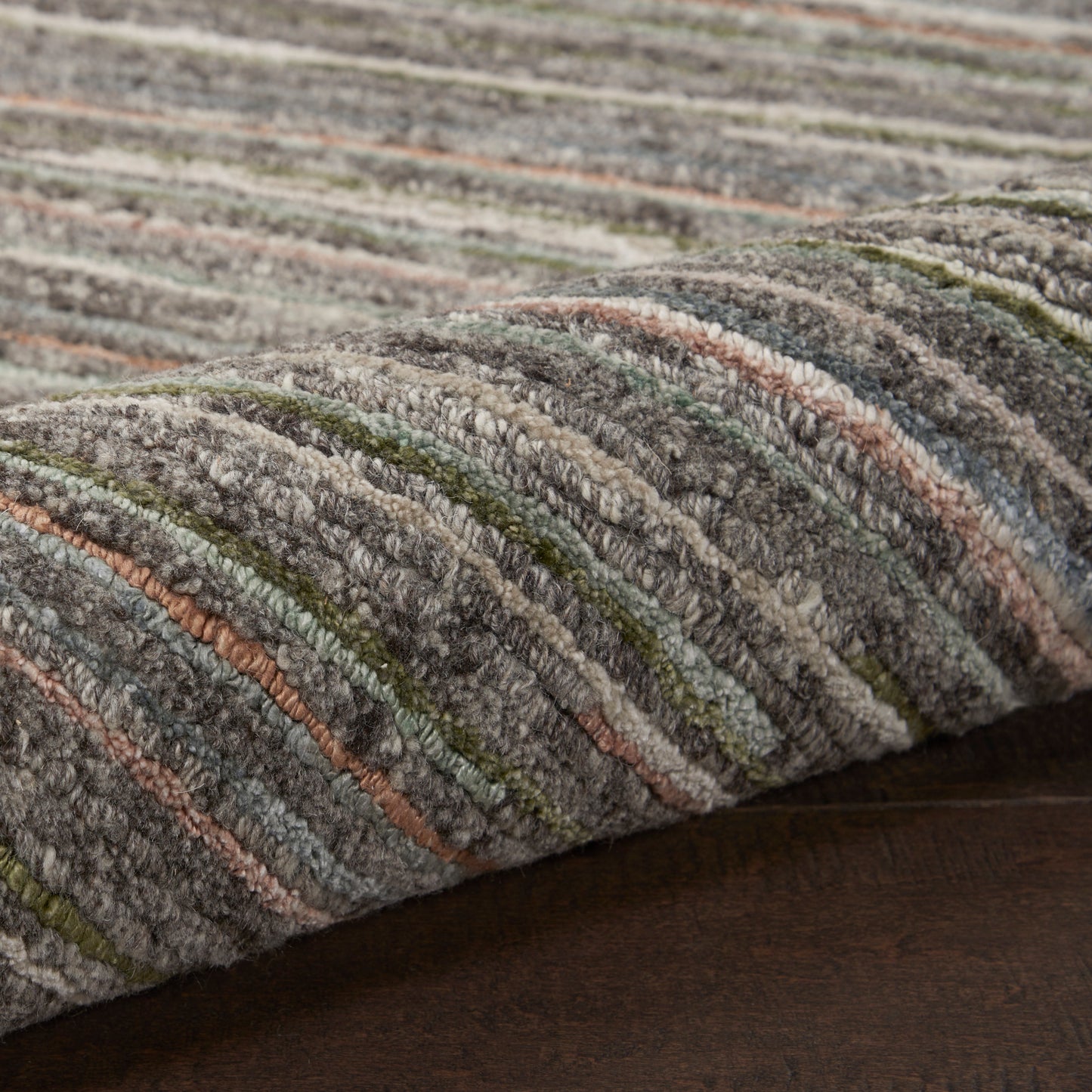 Nourison Home Plateau  Grey Green  Contemporary