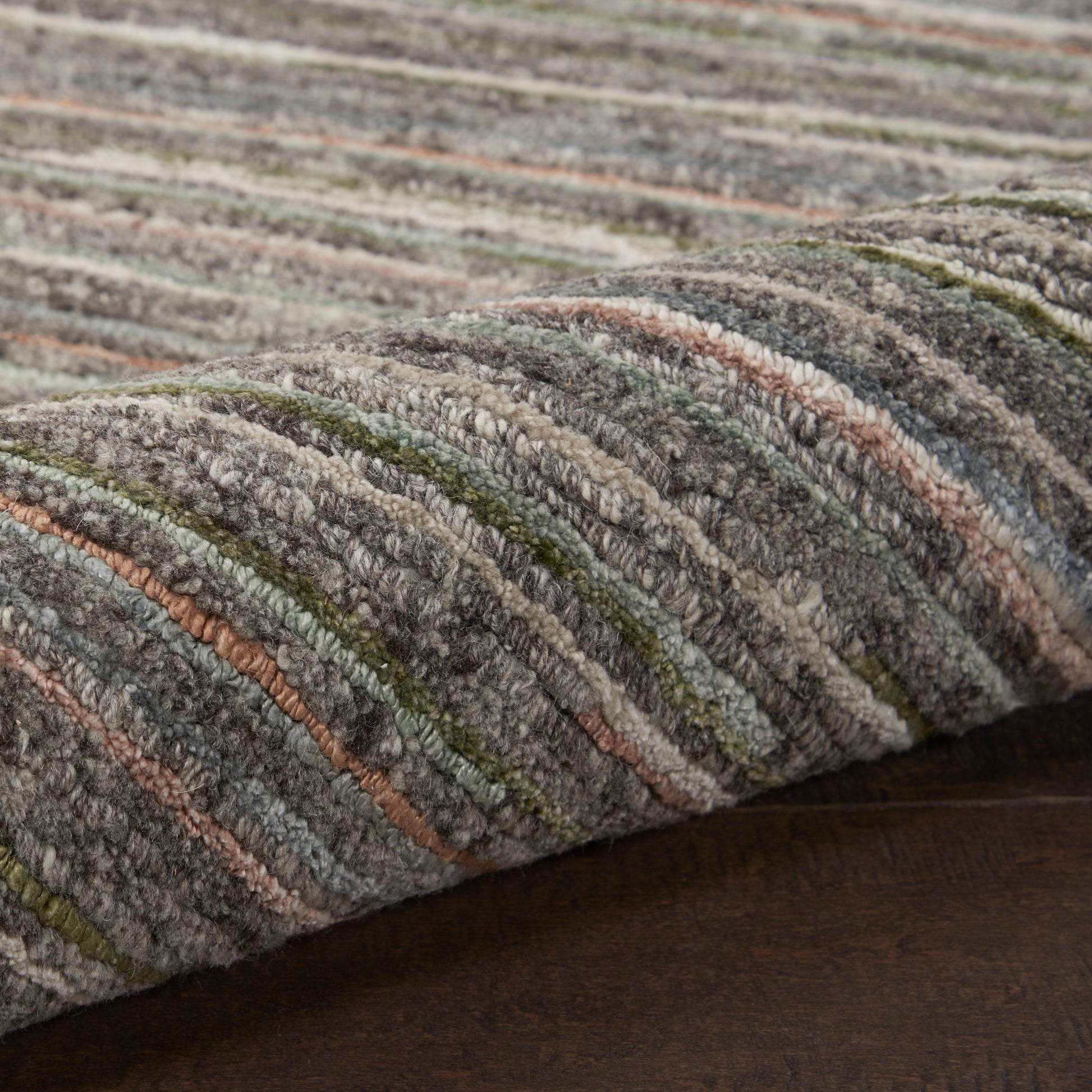 Nourison Home Plateau  Grey Green  Contemporary