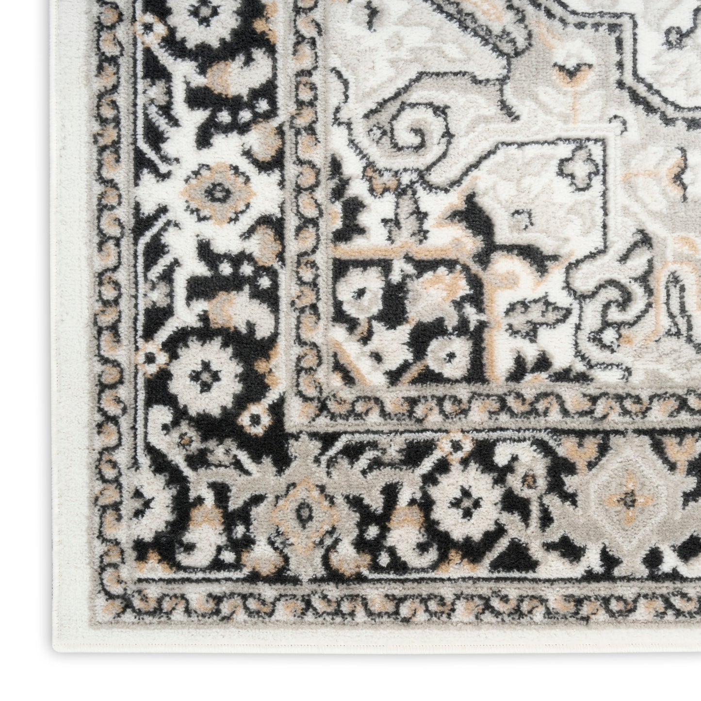 Nourison Home Dekor  Ivory Charcoal  Traditional