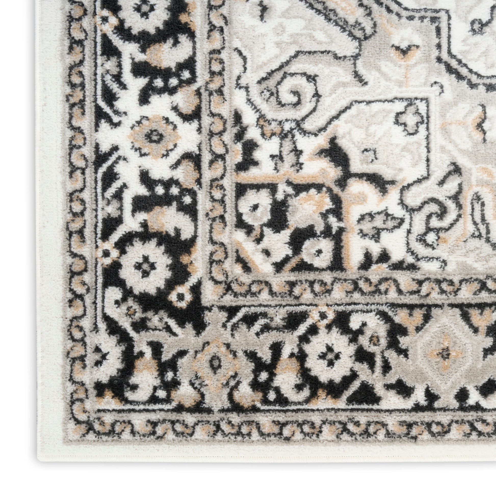 Nourison Home Dekor  Ivory Charcoal  Traditional