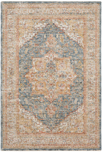 Nourison Home Sahar SHR06 Ivory Blue Traditional Power-loomed Rug