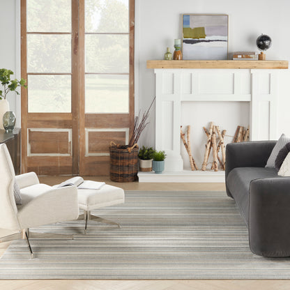 Nourison Home Marmara  Grey Ivory Teal  Contemporary