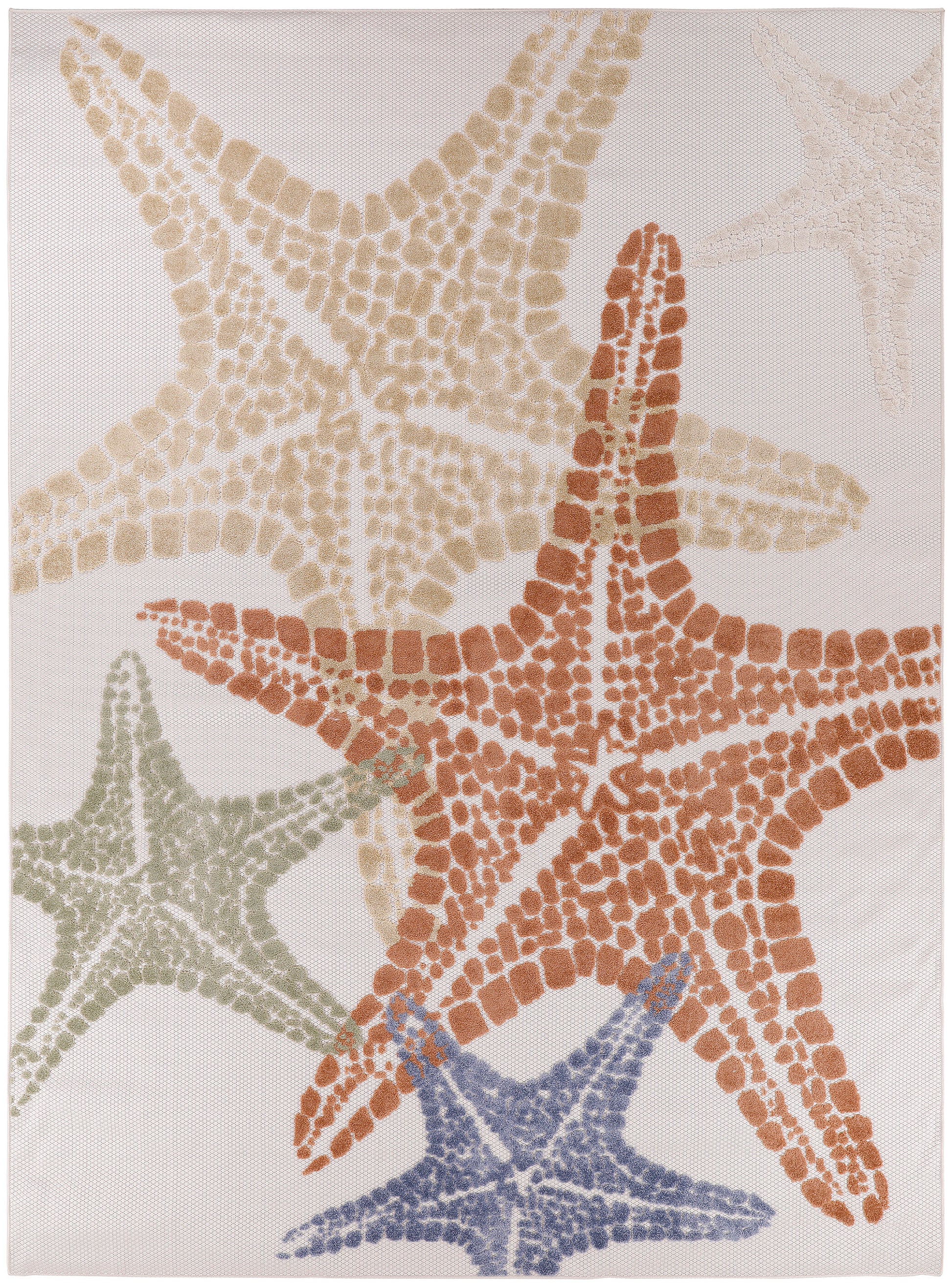 Nourison Home Aloha  Ivory Multicolor  Contemporary