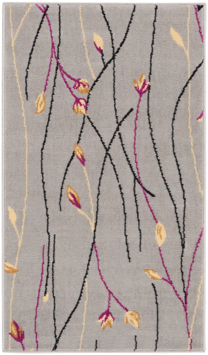 Nourison Home Grafix GRF15 Grey Contemporary Power-loomed Rug