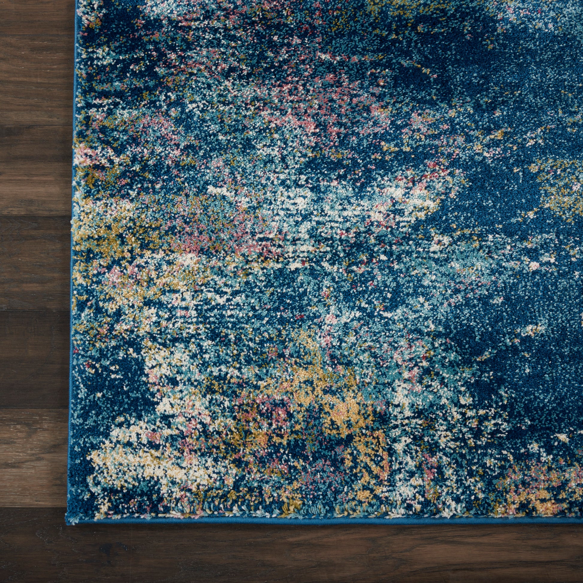 Nourison Home Fusion  Blue Multicolor  Contemporary