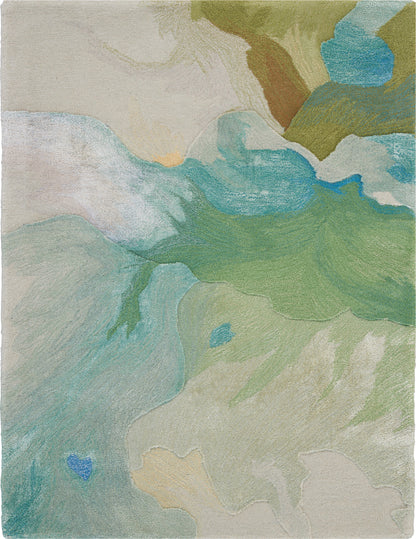 Nourison Home Prismatic PRS16 Seafoam Contemporary Hand Tufted Rug