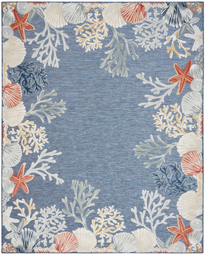 Nourison Home Suncoast SNC04 Denim Multicolor Contemporary Machine Woven Rug