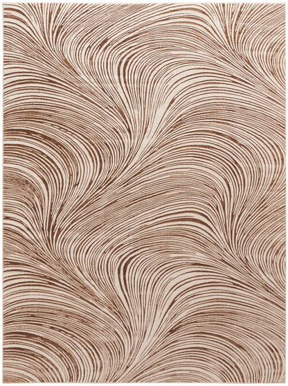 DKNY Central Park West CEP02 Beige Brown Contemporary Power-loomed Rug