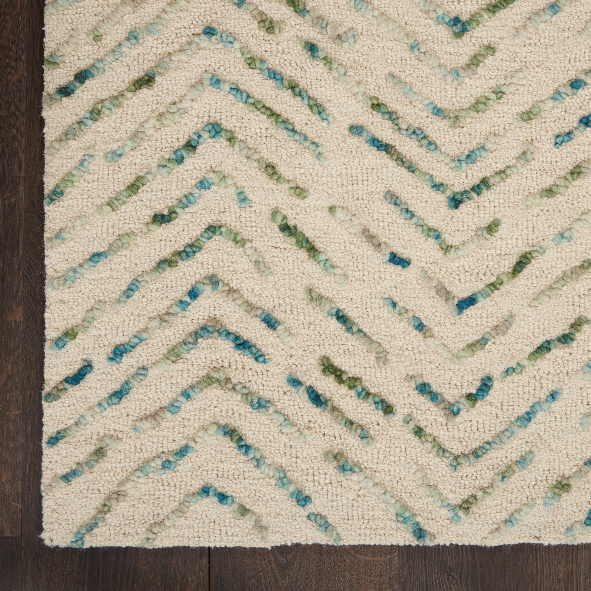 Nourison Home Colorado  Ivory Green  Contemporary