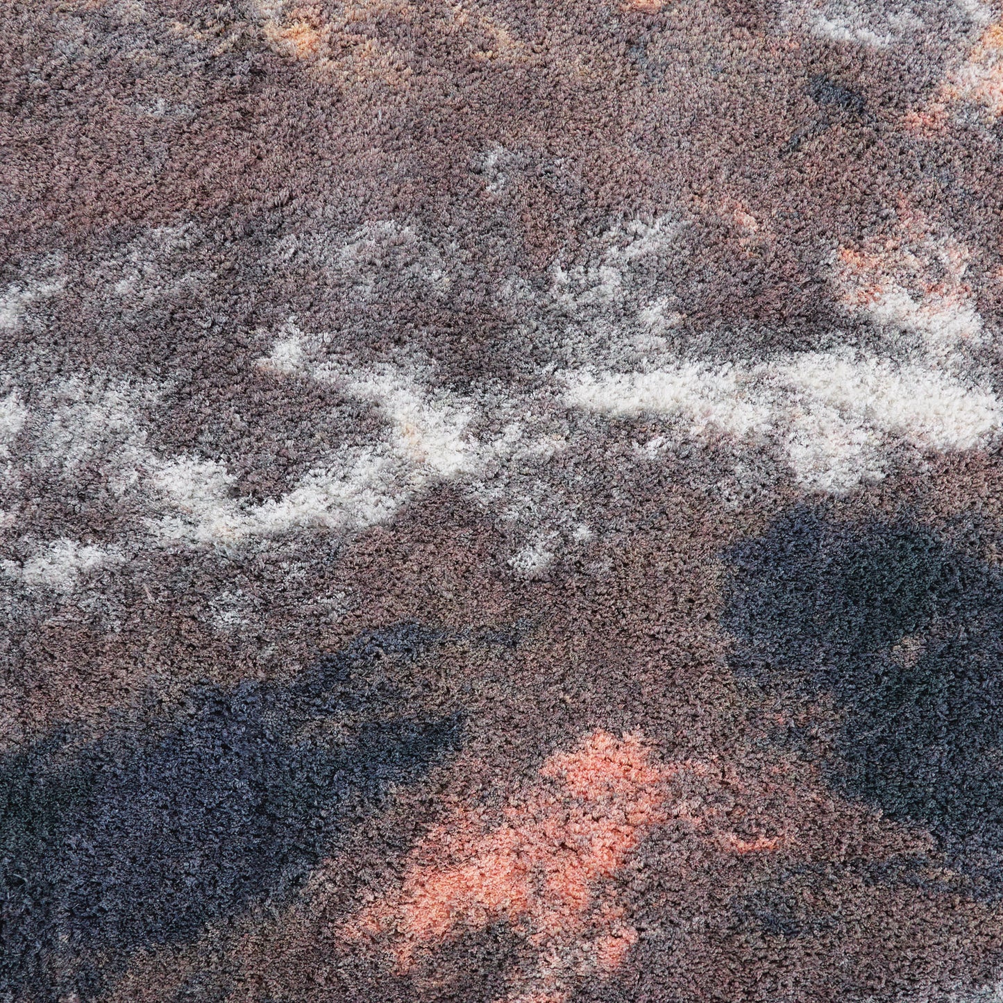 Nourison Home Corsica Shag  Blue Multicolor  Contemporary