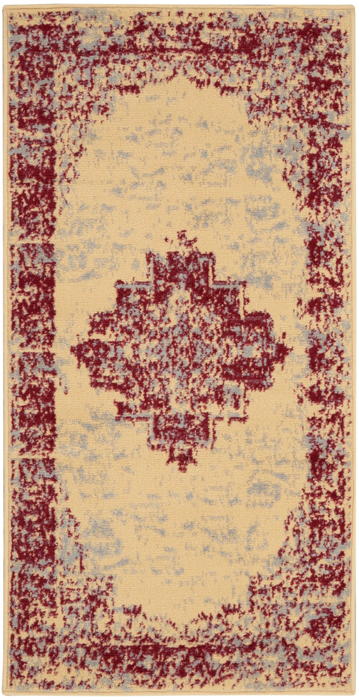 Nourison Home Grafix GRF14 Cream Red Transitional Power-loomed Rug