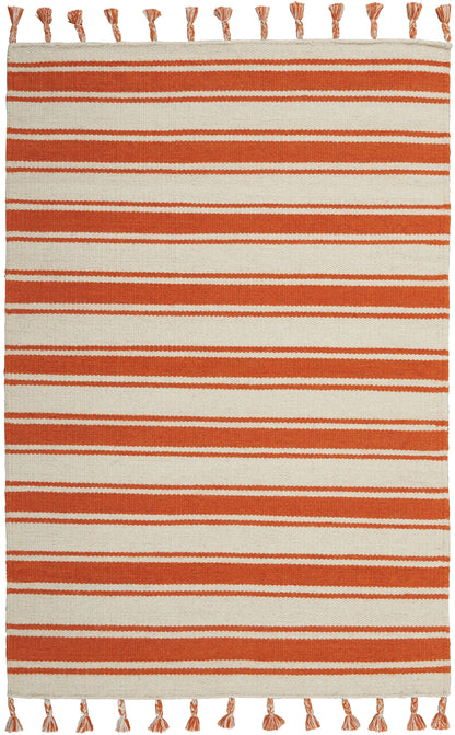 Nourison Home Rio Vista DST01 Ivory Orange Contemporary Woven Rug