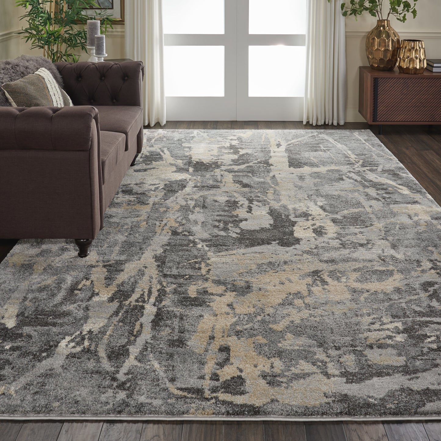 Nourison Home Fusion  Grey  Contemporary