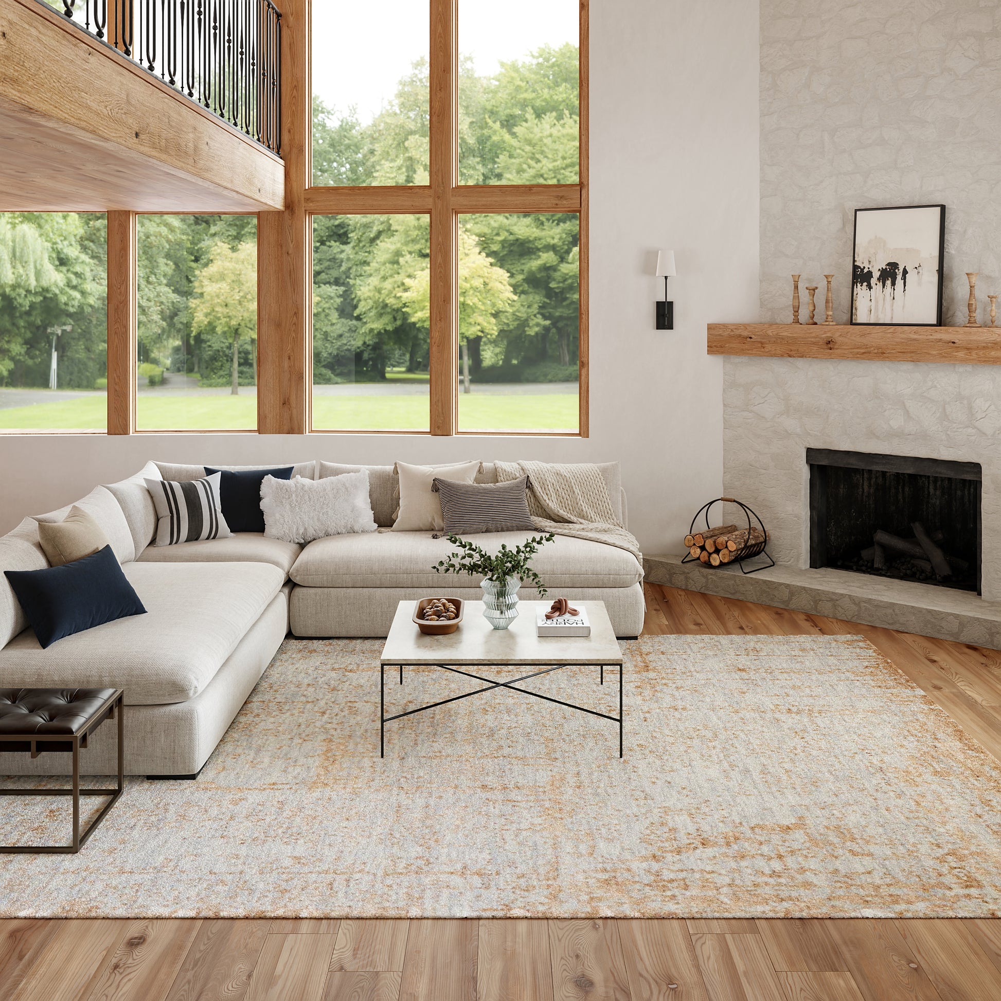 Nourison Home Luna  Blue Mocha  Contemporary