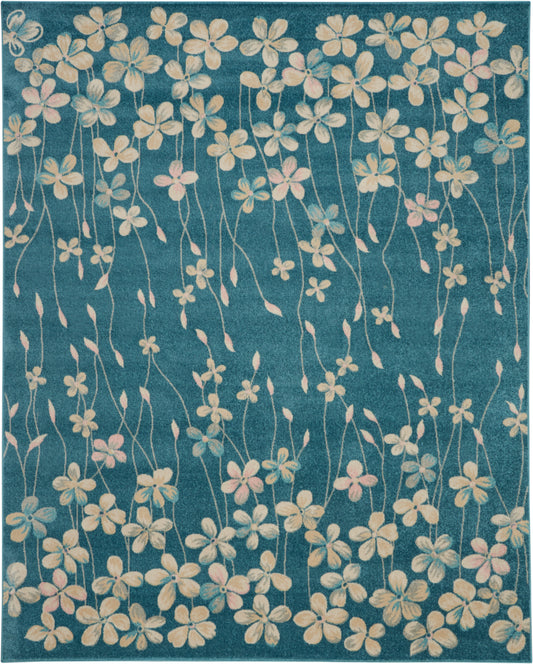 Nourison Home Tranquil  Turquoise  Contemporary