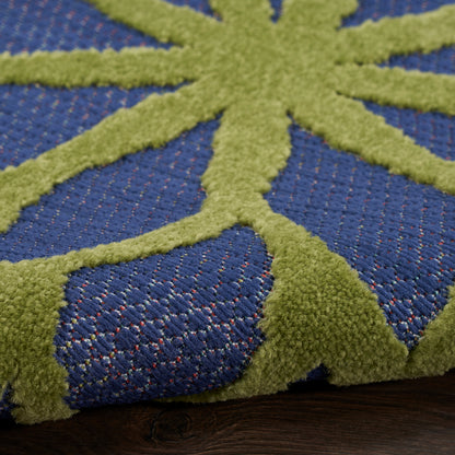 Nourison Home Aloha  Navy Multicolor  Contemporary