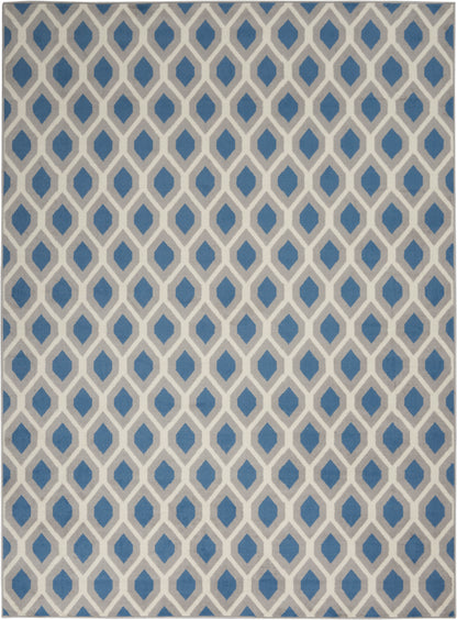 Nourison Home Grafix GRF22 Blue Contemporary Power-loomed Rug