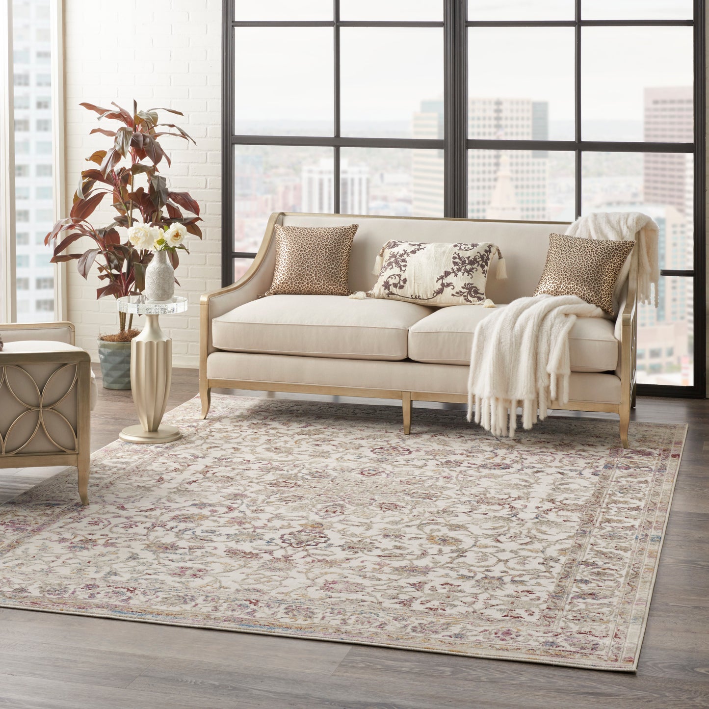 Nourison Home Melody  Ivory Multi  Traditional