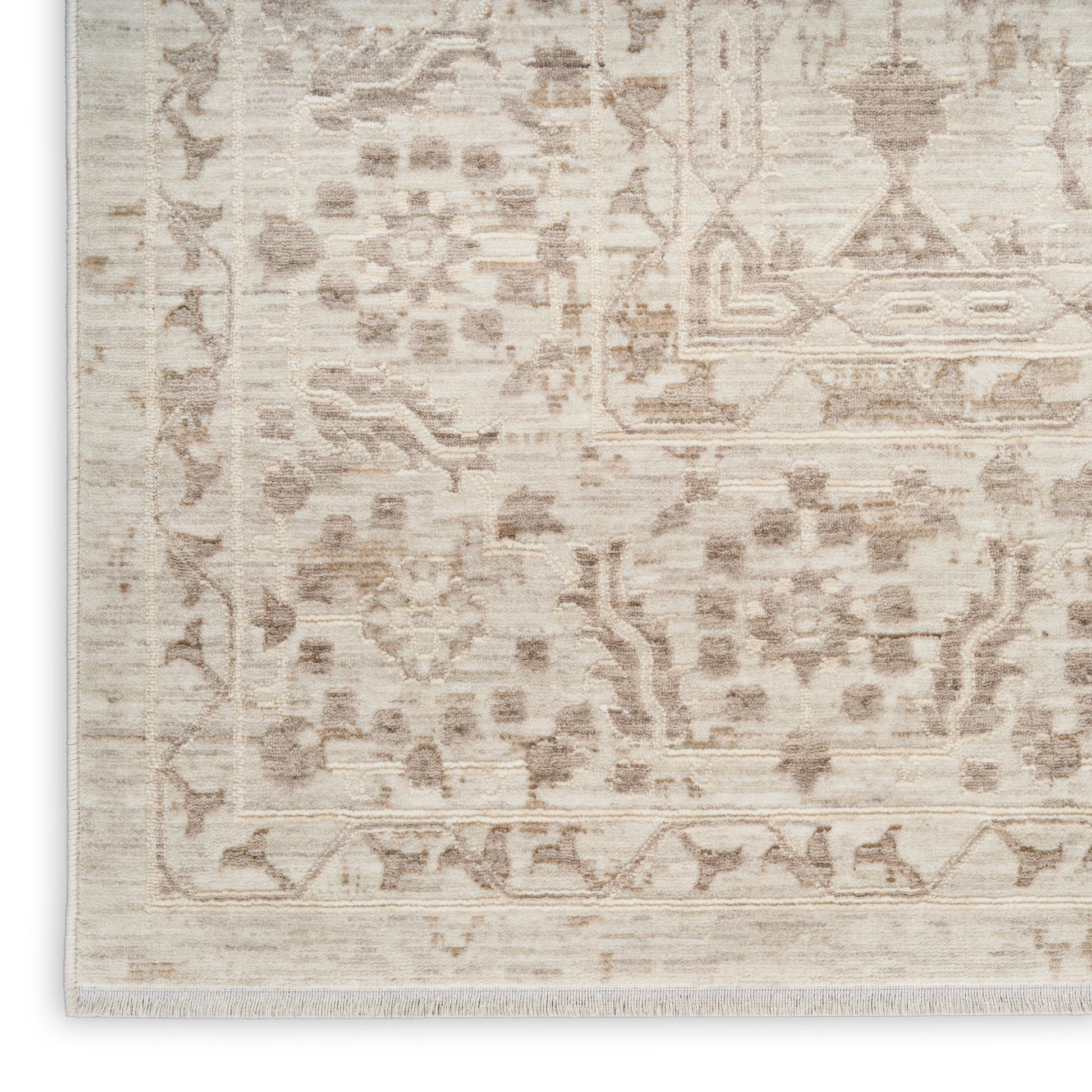 Nourison Home Shadows  Ivory Grey  Traditional