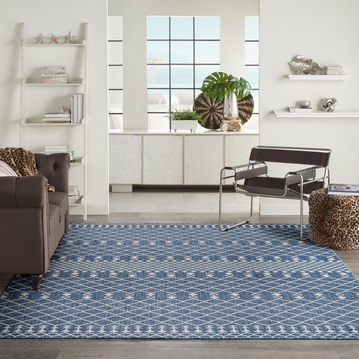 Nourison Home Positano  Navy Blue  Contemporary