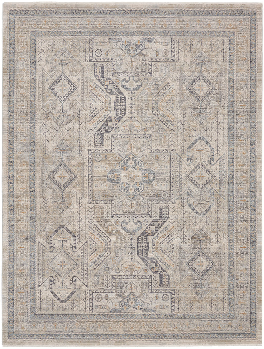 Nourison Home Lynx  Ivory Grey Blue  Transitional