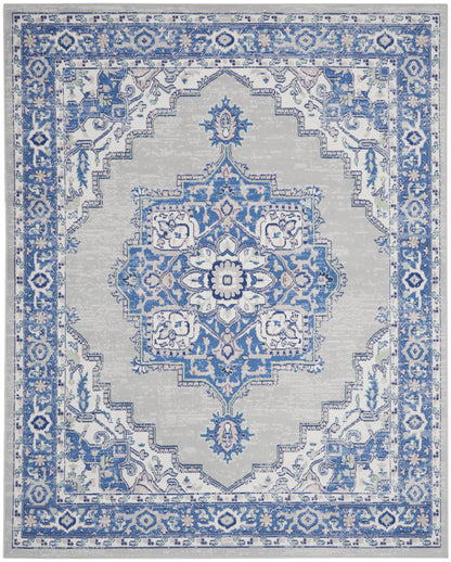 Nourison Home Whimsicle WHS03 Grey Blue Transitional Power-loomed Rug