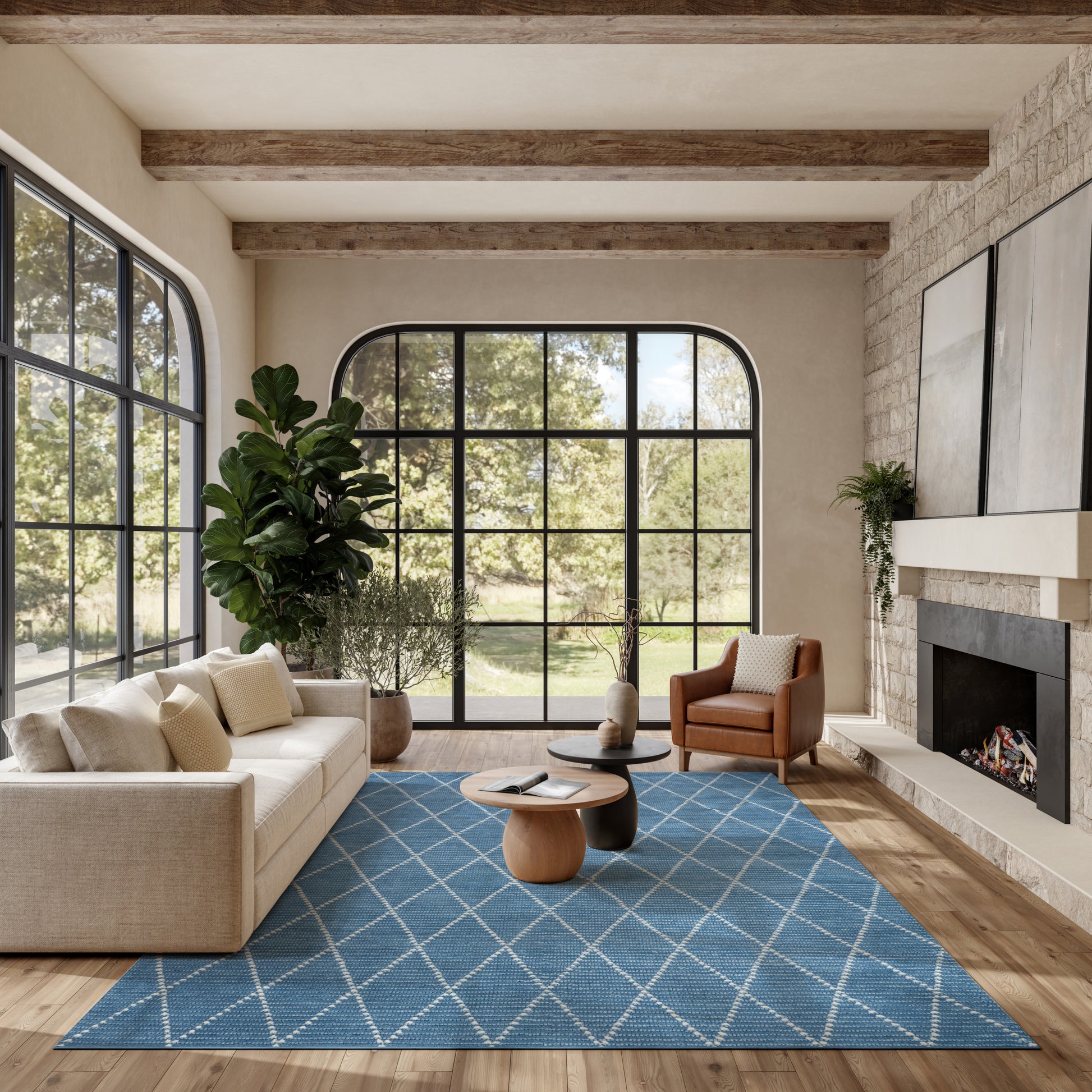 Nourison Home Azure  Navy  Contemporary