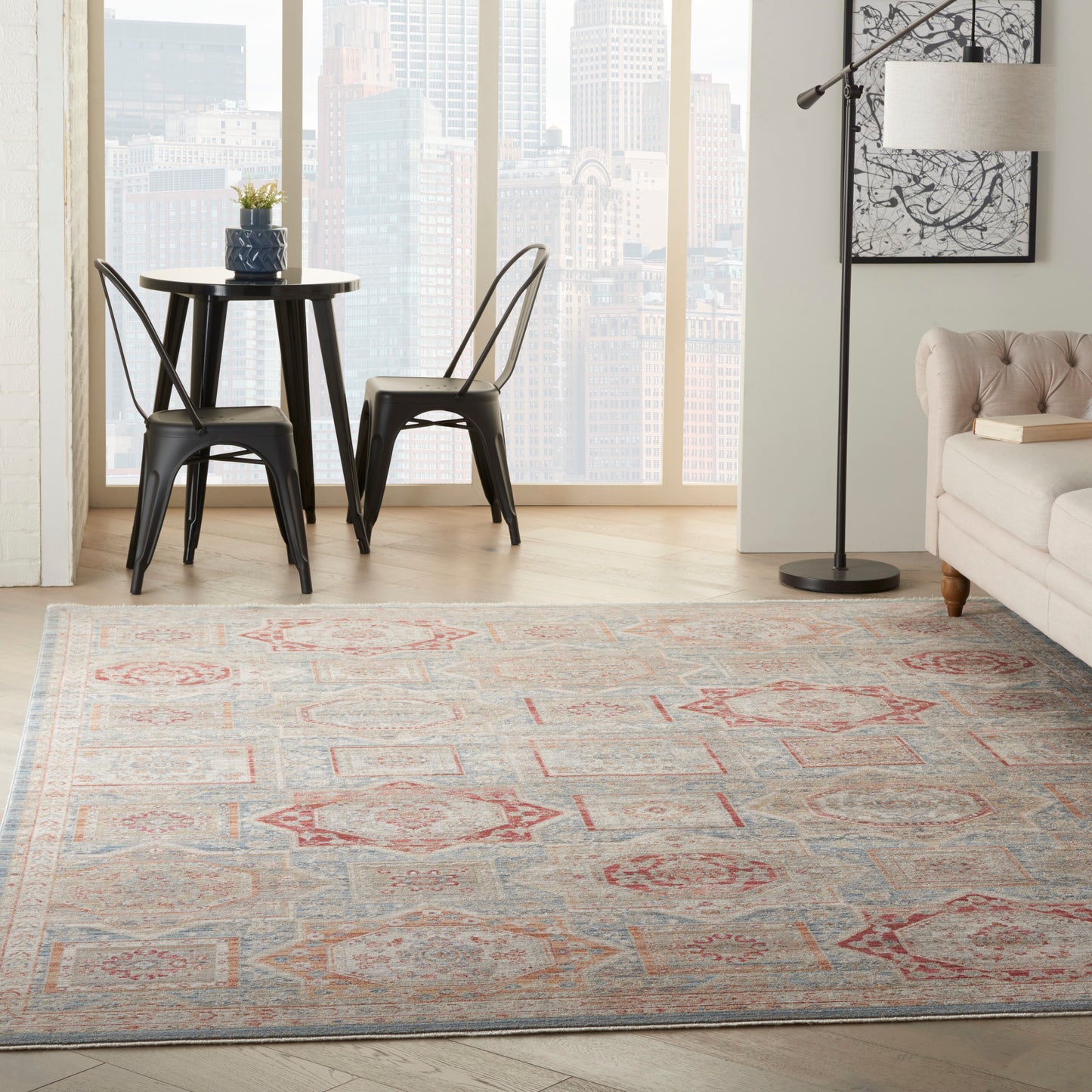 Nourison Home Homestead  Blue Multicolor  Traditional