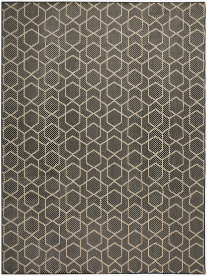 Nourison Home Horizon Indoor/Outdoor HOZ01 Charcoal Contemporary Power-loomed Rug