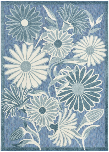 Nourison Home Aloha ALH33 Blue Contemporary Power-loomed Rugs
