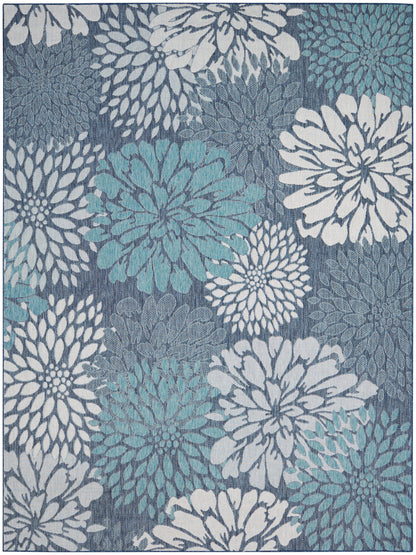 Nourison Home Garden Oasis GOA06 Navy Contemporary Power-loomed Rug