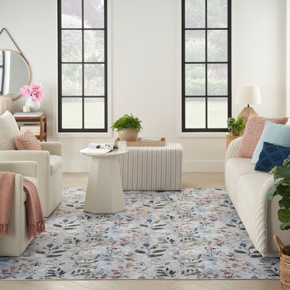 Nourison Home Nourison Washables  Grey Multicolor  Traditional