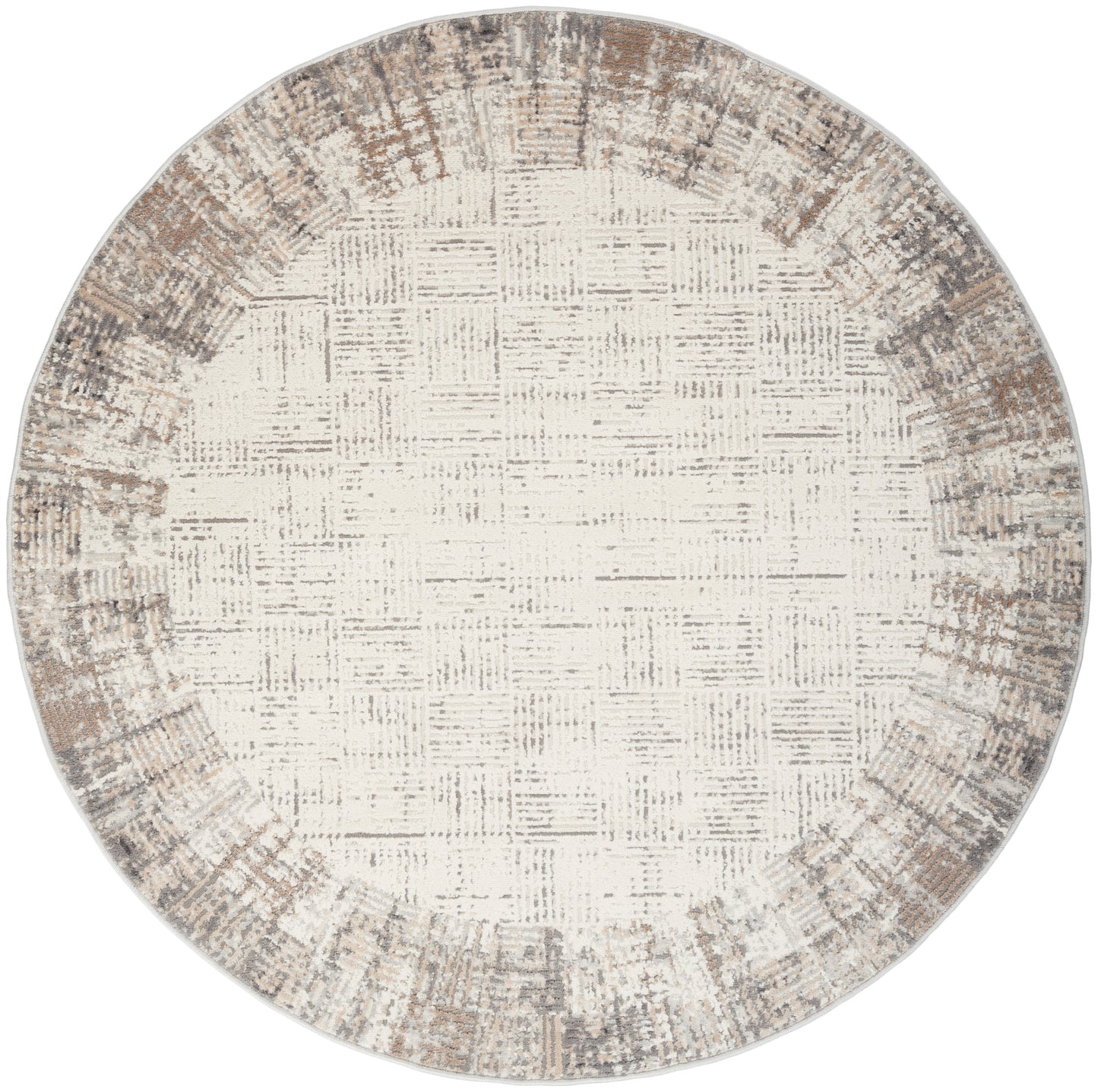 Nourison Home Elation ETN05 Ivory Grey Contemporary Power-loomed Rug