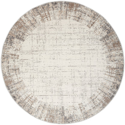 Nourison Home Elation ETN05 Ivory Grey Contemporary Power-loomed Rug
