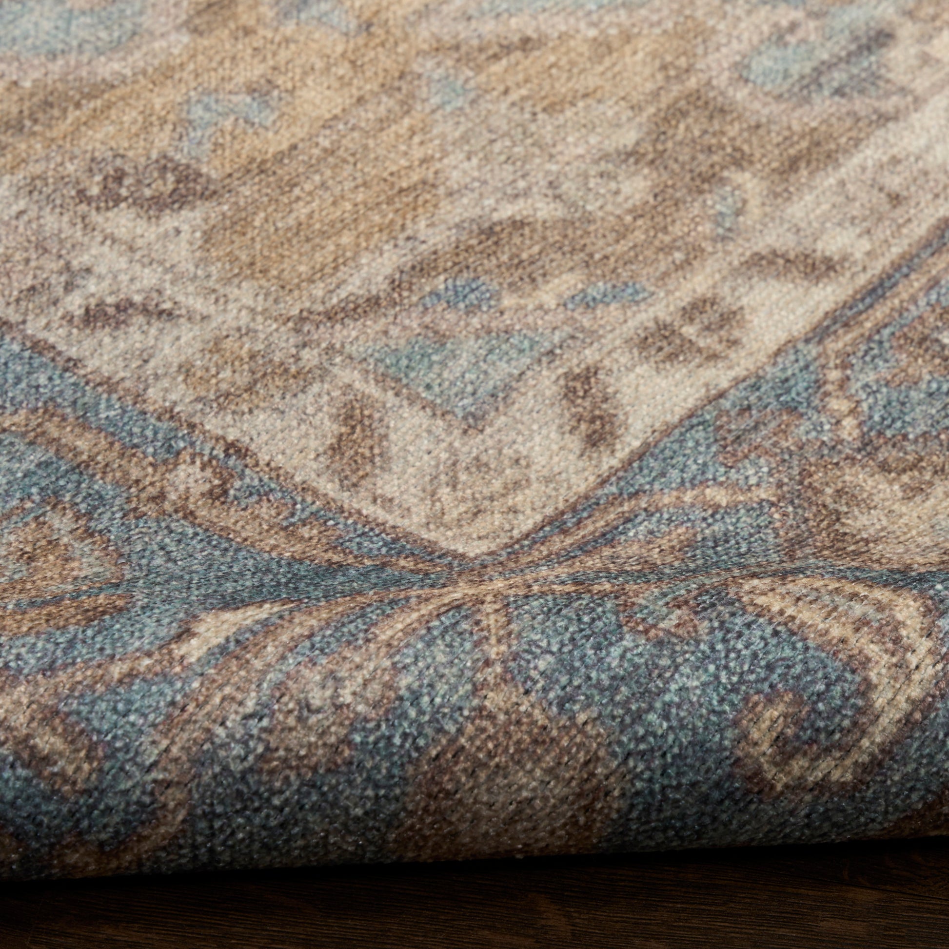 Nourison Home Vintage Washables  Blue Green  Traditional