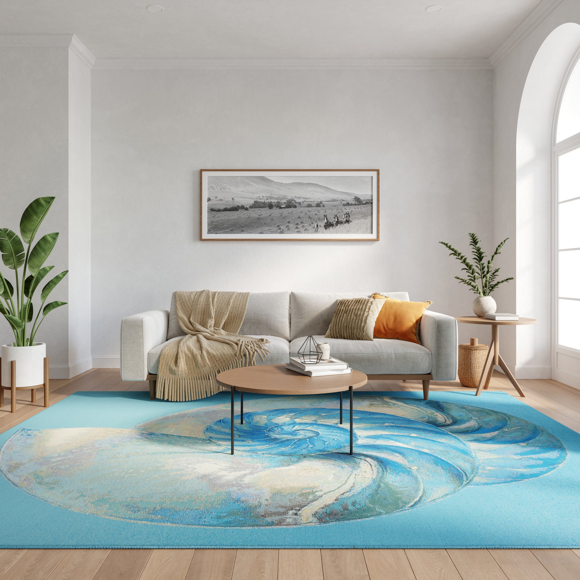 Nourison Home Color Splash  Blue Ivory  Contemporary