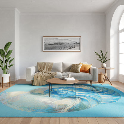 Nourison Home Color Splash  Blue Ivory  Contemporary