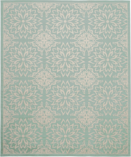 Nourison Home Jubilant  Ivory Green  Transitional