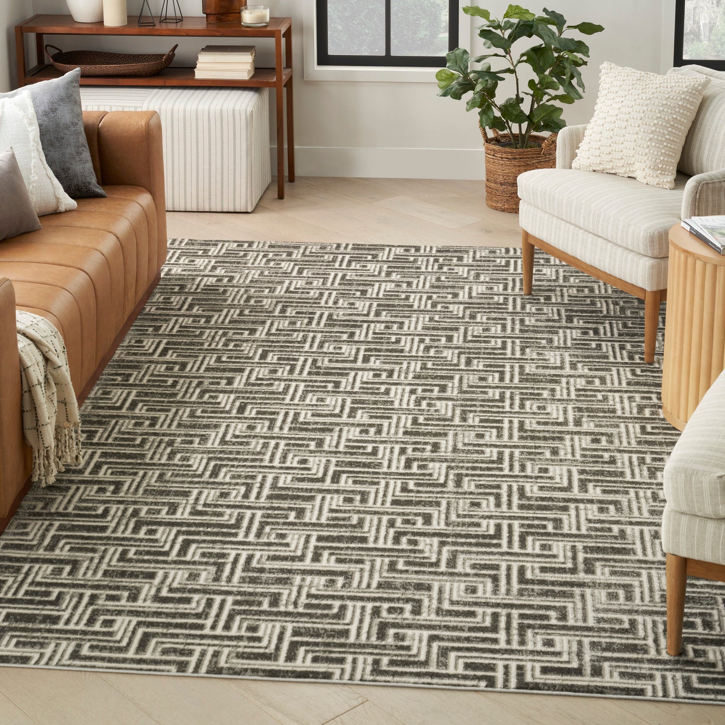 Nourison Home Serenity Home  Grey Ivory  Transitional