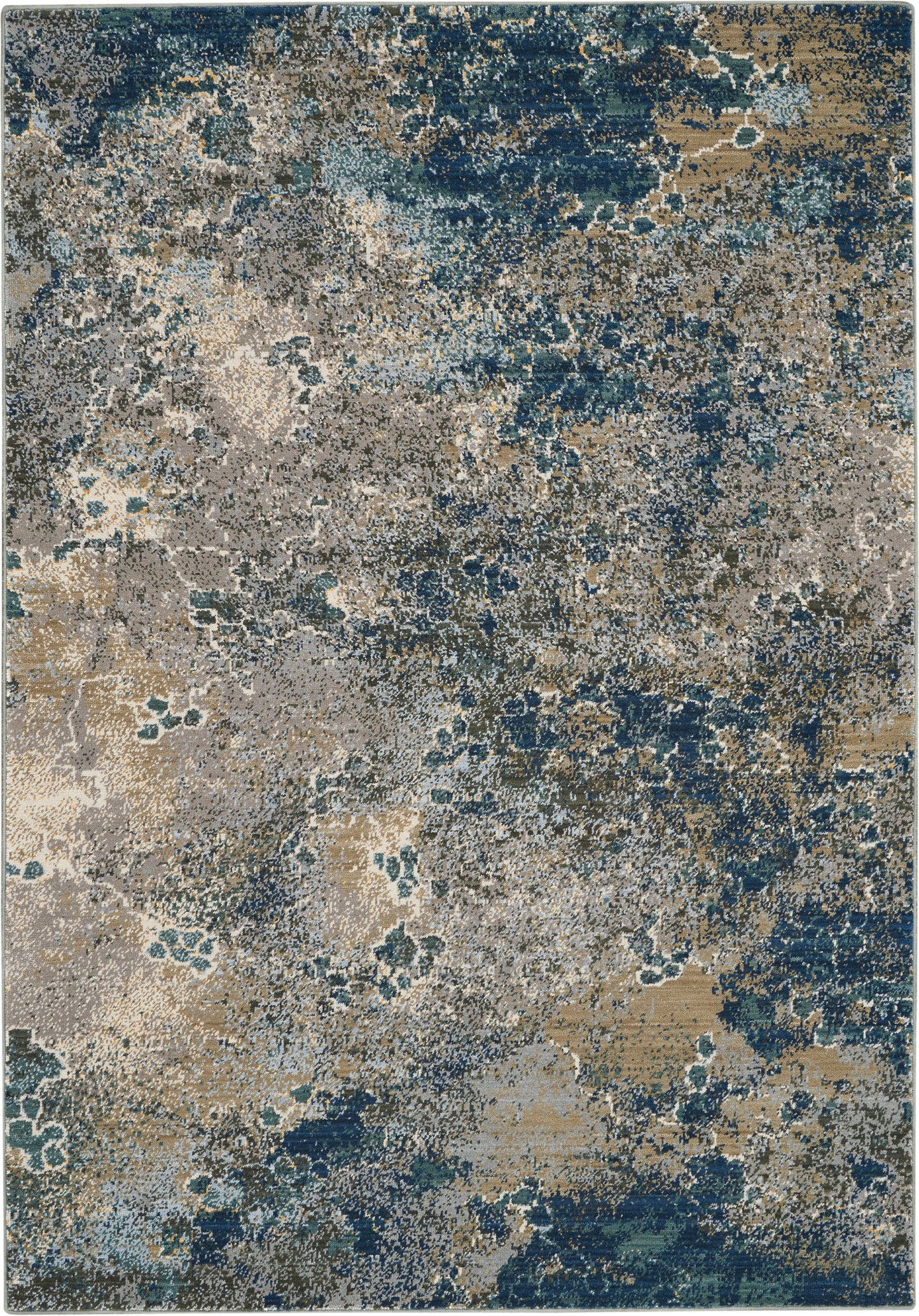Nourison Home Artworks ATW02 Blue Grey Contemporary Loom-woven Rug